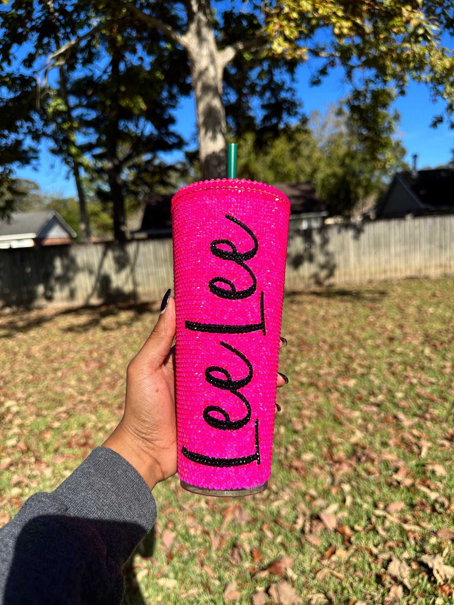 Starbucks Acrylic Rhinestone Tumbler - With Name