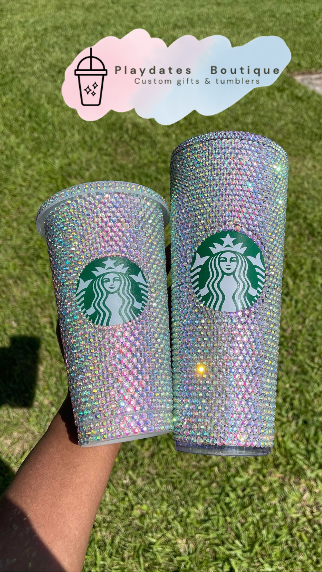 Starbucks 'Cold Cup' Rhinestone Tumbler NO NAME