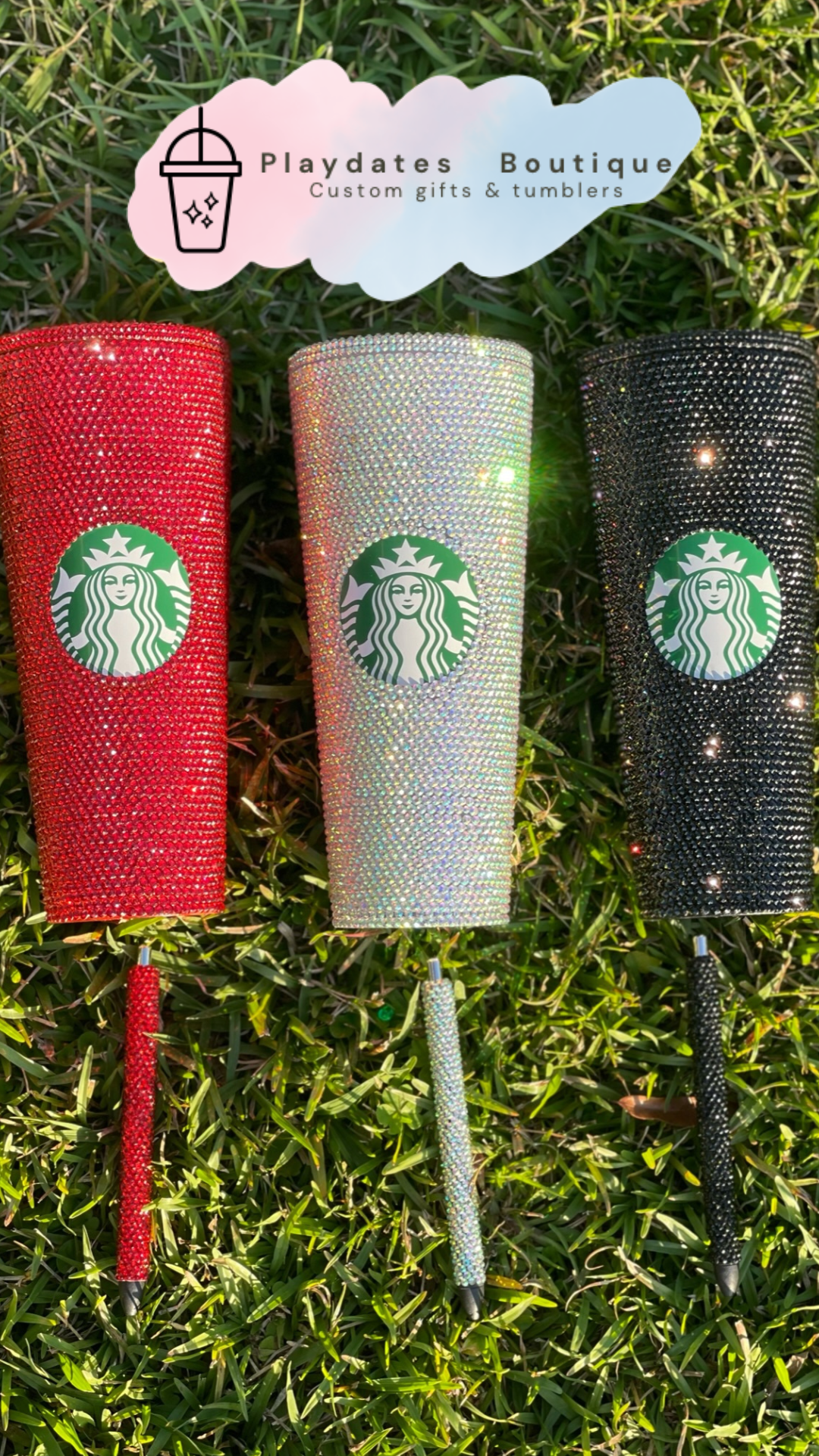 Starbucks Acrylic Rhinestone Tumbler - No Name