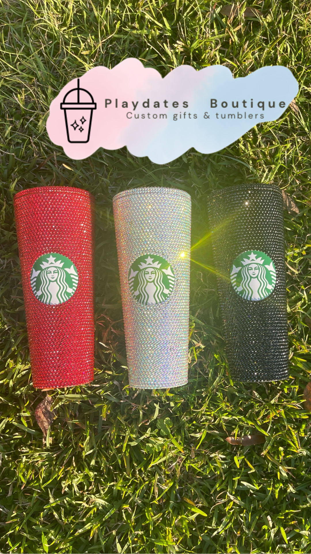 Starbucks Acrylic Rhinestone Tumbler - No Name