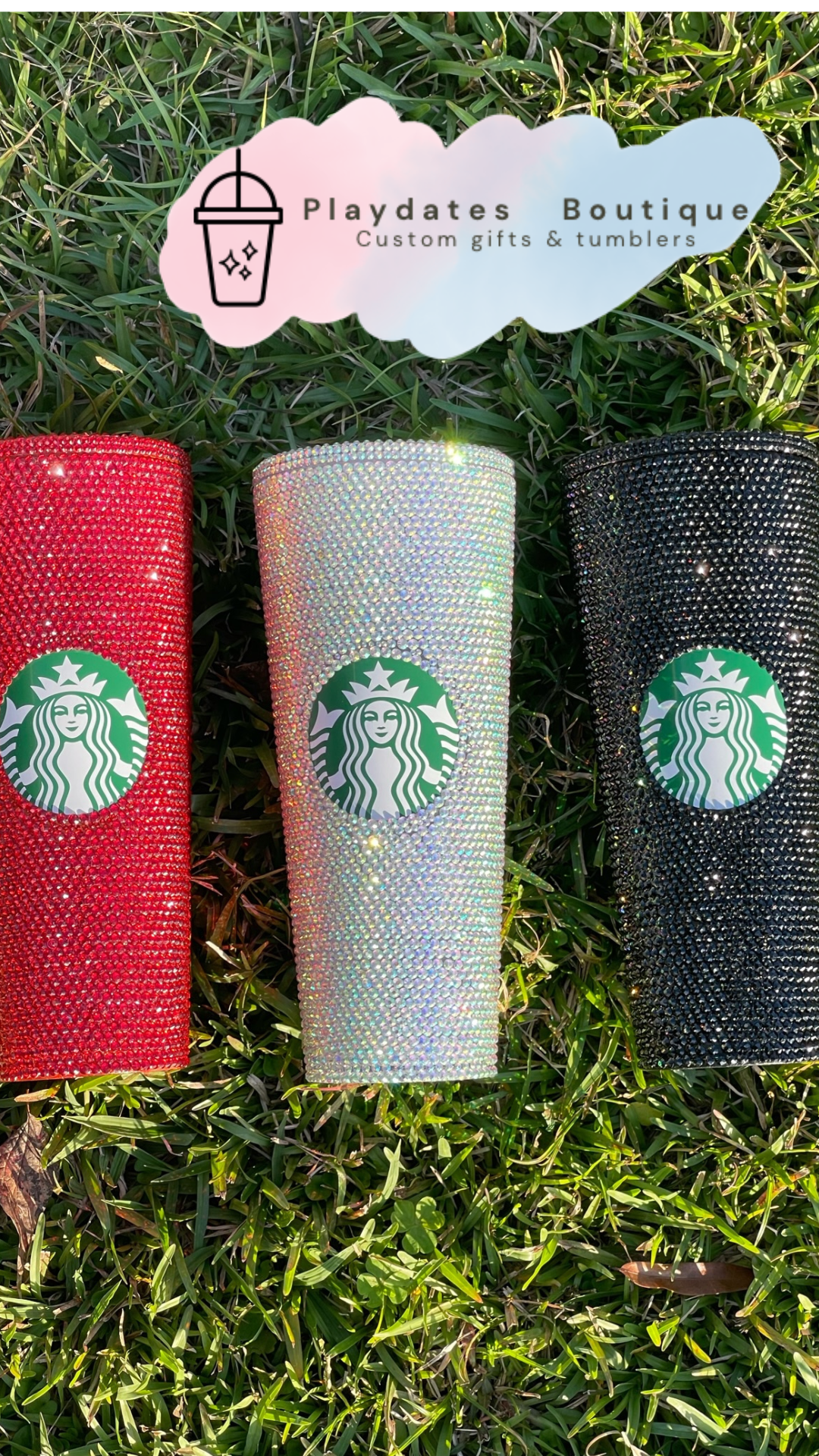 Starbucks Acrylic Rhinestone Tumbler - No Name