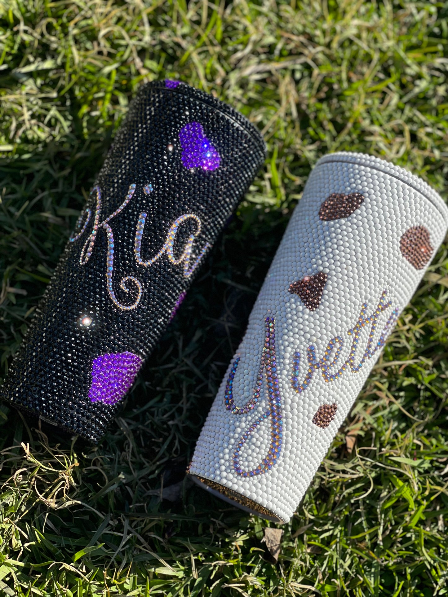 Cow Print Starbucks Acrylic Rhinestone Tumbler - With Name
